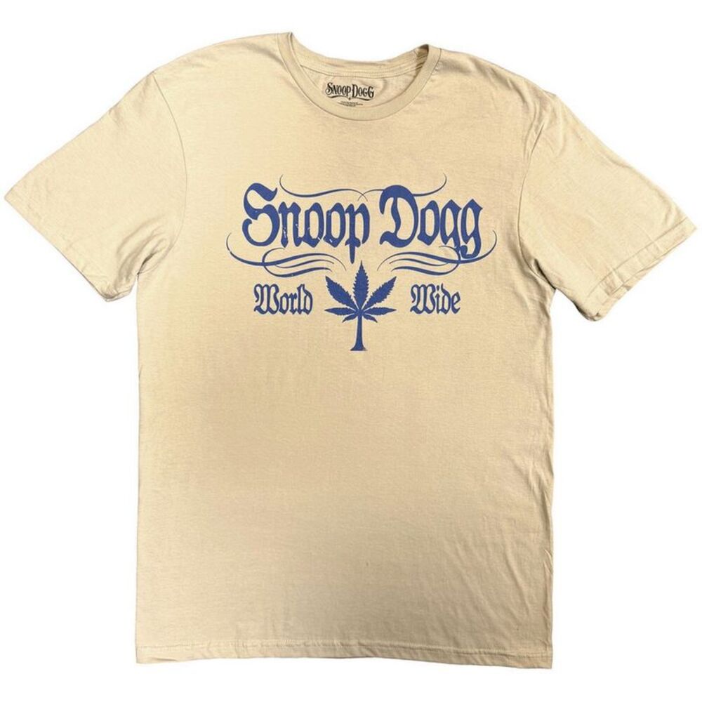 Snoop Dogg Unisex Adult World Wide T-Shirt / Sand